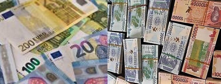En un jour, le franc guinéen s’est déprécié de -1,21 % par rapport à l’euro