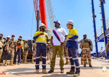 Mamadi Doumbouya supervise les infrastructures du port de Moribayah dans le cadre du projet Simandou