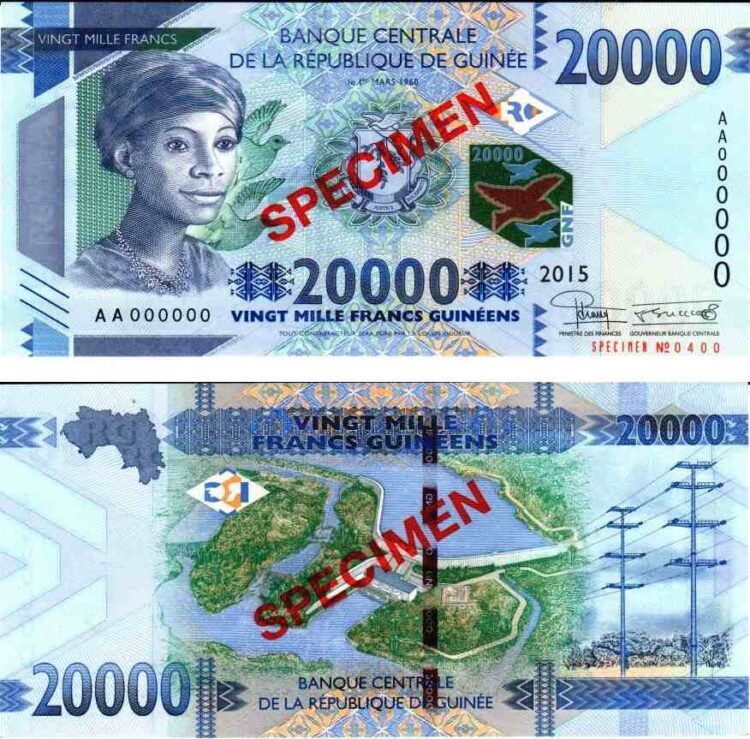 La BCRG informe que les billets de 20 000 GNF continueront à circuler librement en Guinée