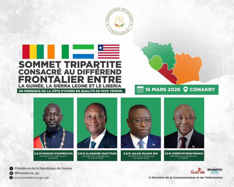 Conakry accueille un sommet régional sur les tensions frontalières entre la Guinée, la Sierra Leone et le Liberia