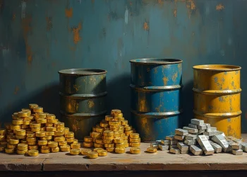 Matières premières : le pétrole hésite, l’or soutenu par le recul du dollar